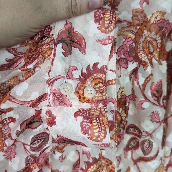 Ophelia Roe NWT Paisley Print Semi Sheer Top Sz 3X - Picture 7 of 13
